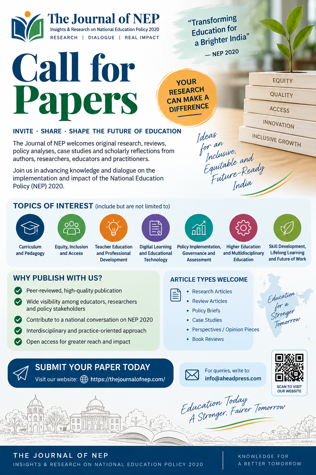 The Journal of NEP Call for Papers poster